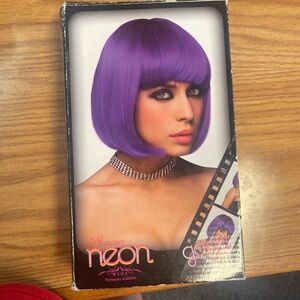 Neon Purple Bob Wig